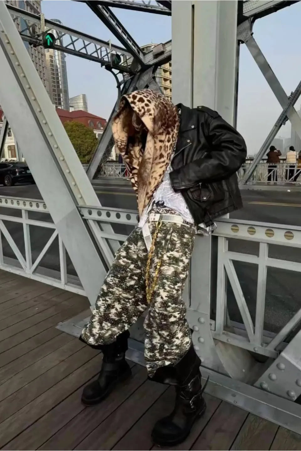3D Printed Camo 18K Diamonds Cargo Pants