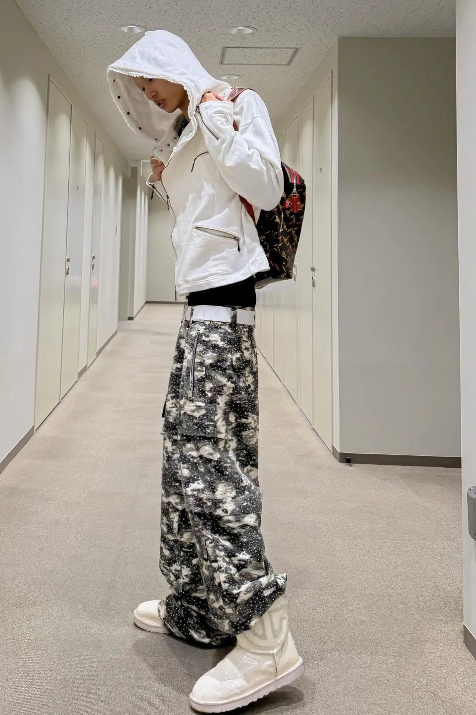 3D Printed Camo 18K Diamonds Cargo Pants