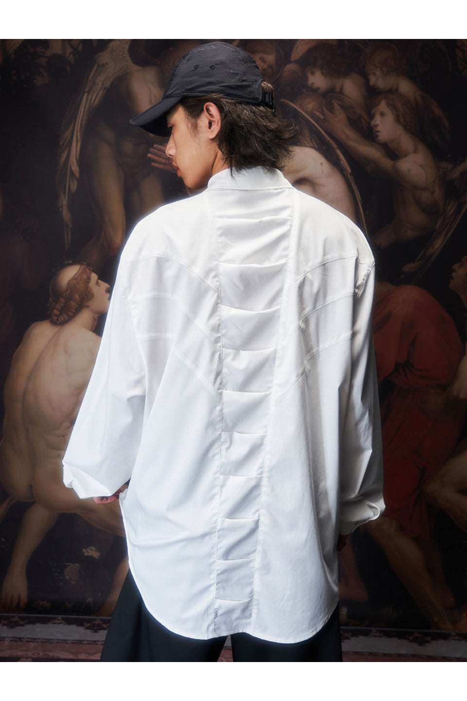 3D Skeleton Oversize White Shirt