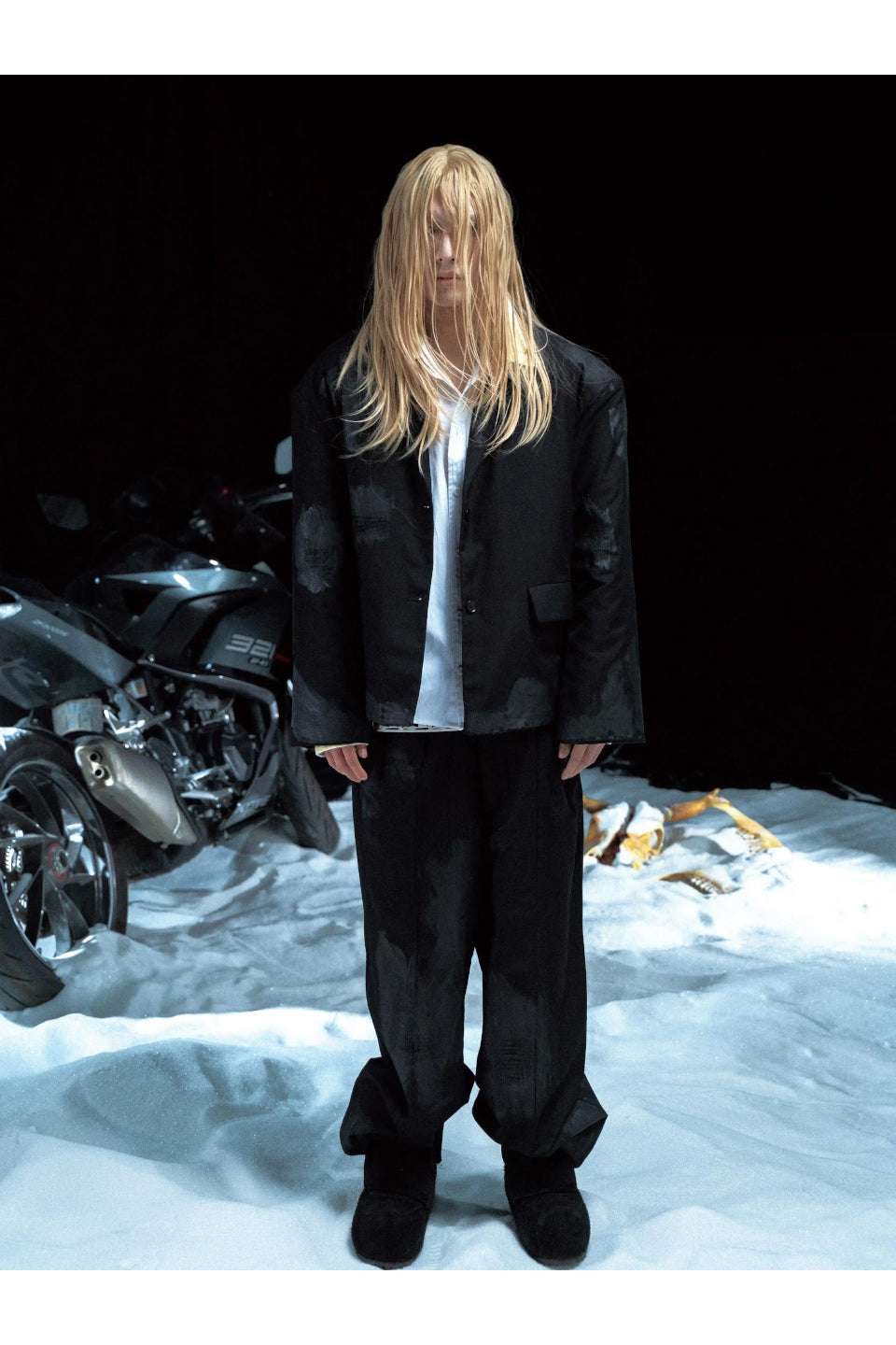 3MAN0N Mud Dyed Dress Pants