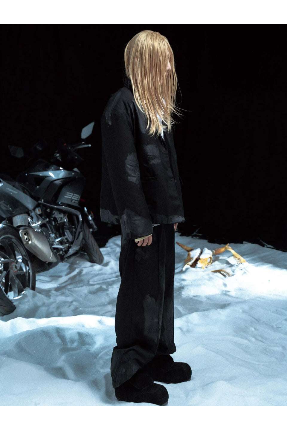 3MAN0N Mud Dyed Dress Pants