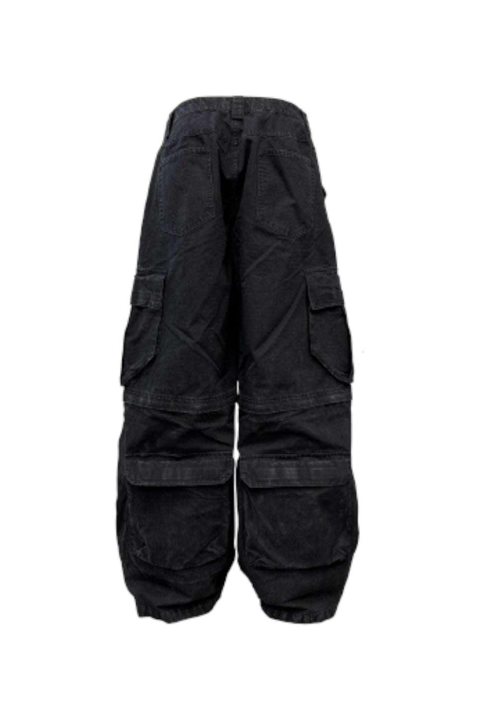 3MAN0N Washed Distressed Detachable Loose Cargo Pants