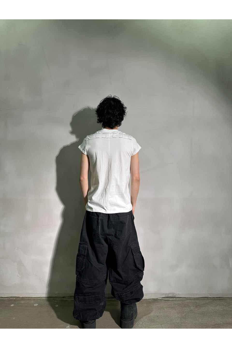 3MAN0N Washed Distressed Detachable Loose Cargo Pants