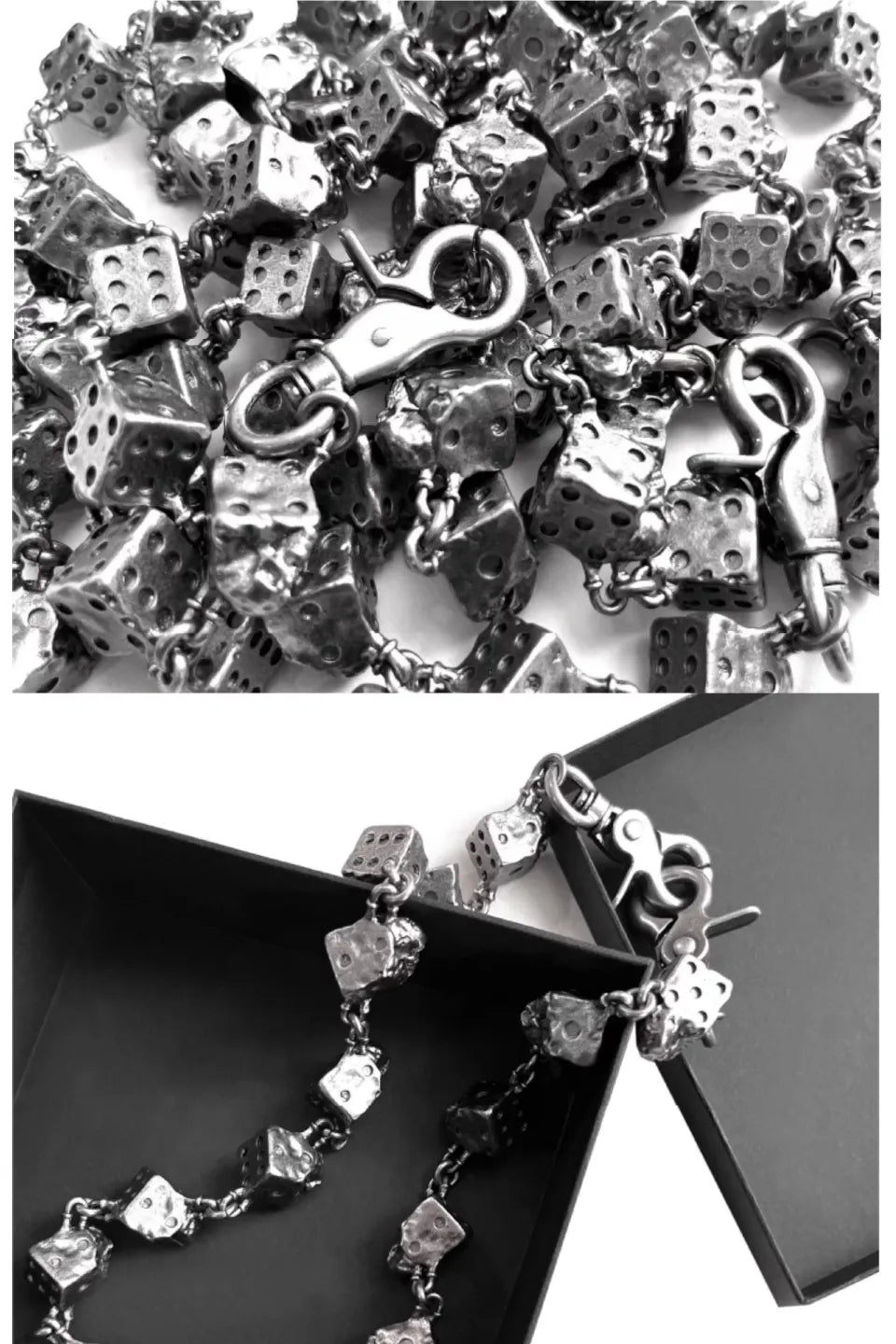 Aged Dice Pocket Chain