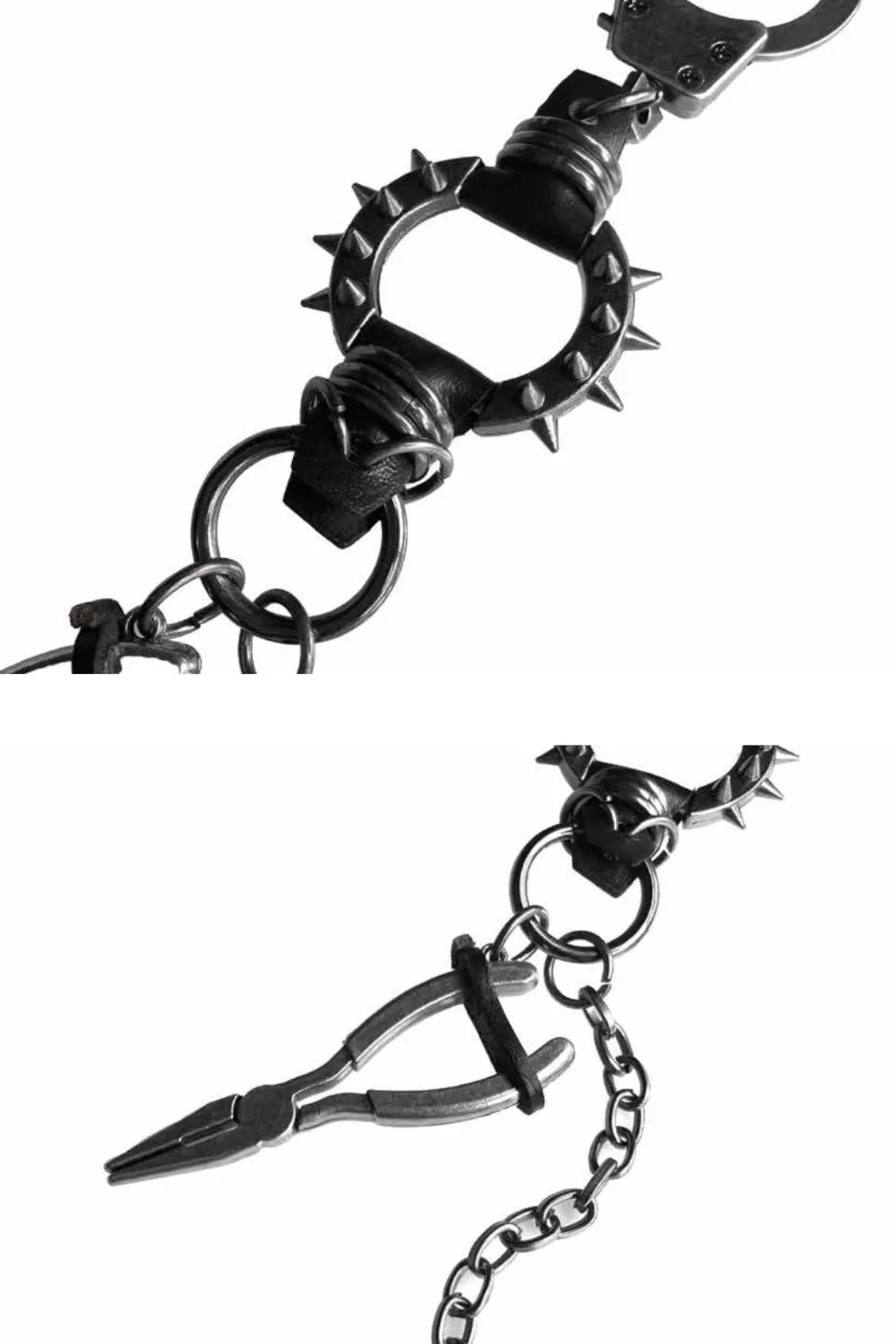 Aged Hardware Bone Key Pendant