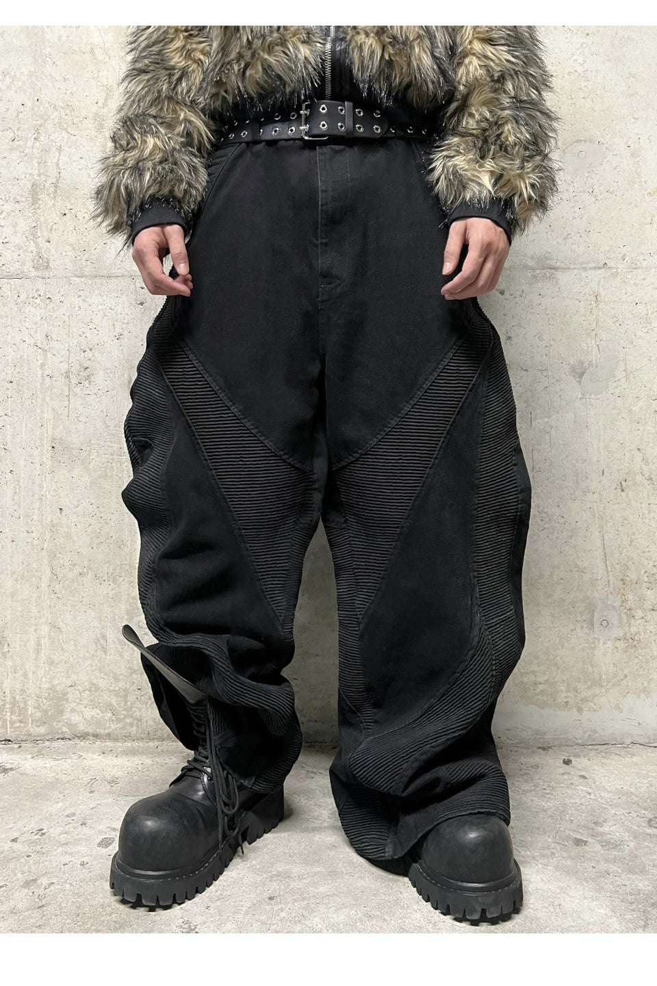 Alien Bone Wave Baggy Jeans