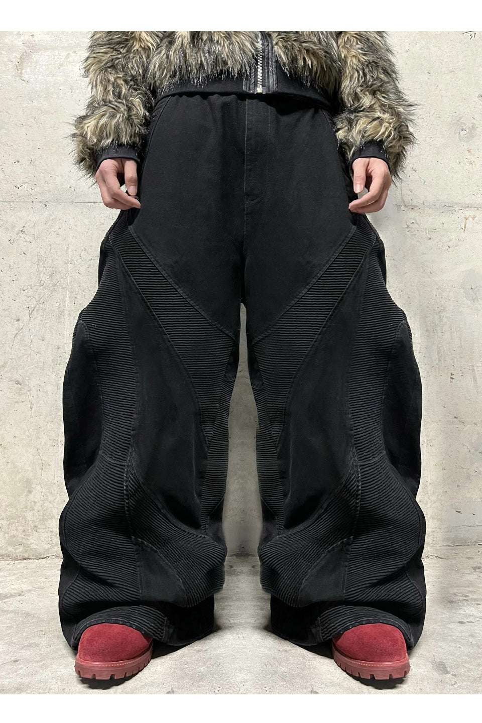 Alien Bone Wave Baggy Jeans