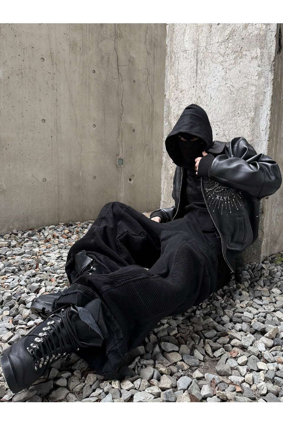 Alien Bone Wave Baggy Jeans