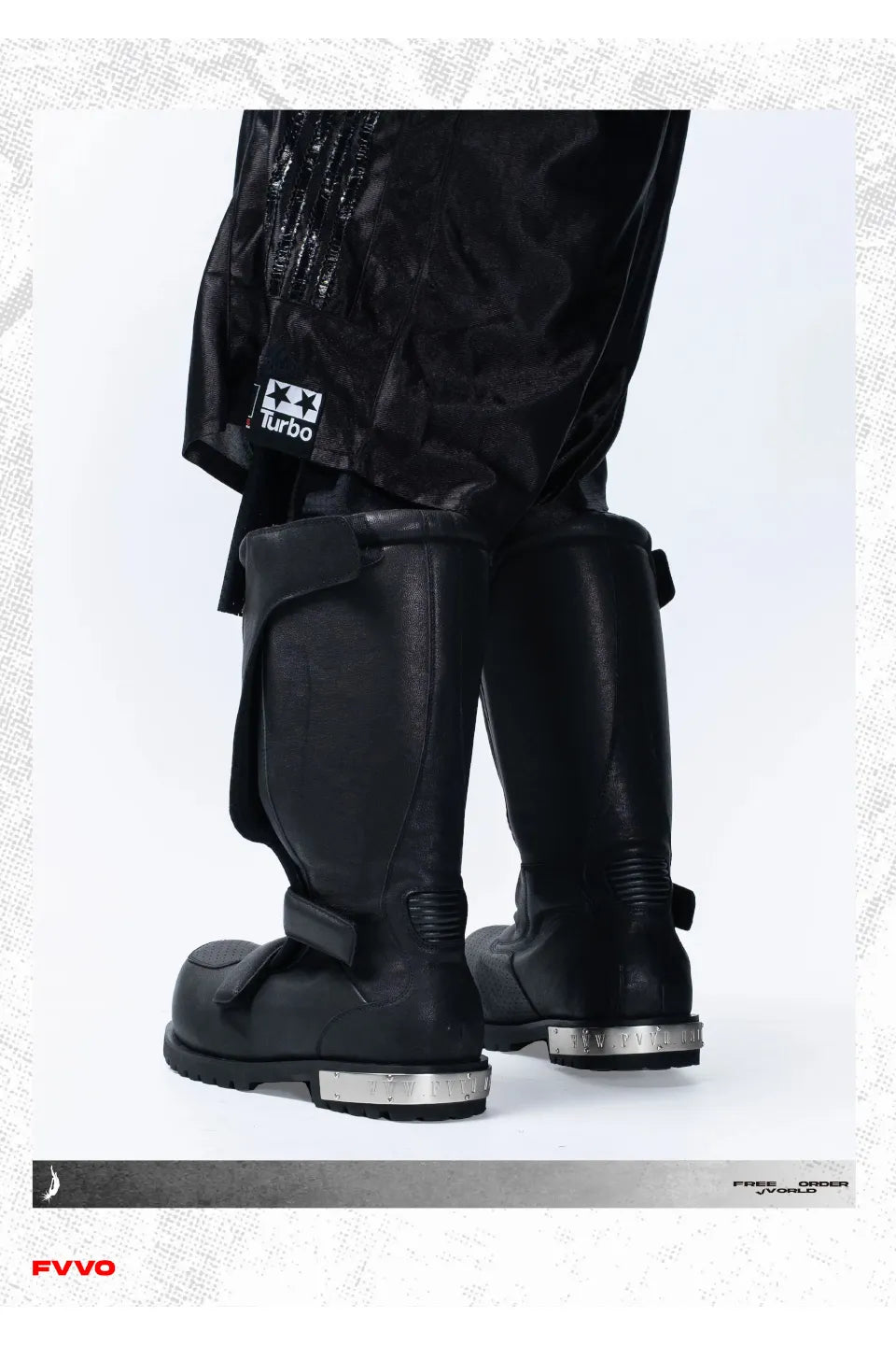 Armored Leather High Boots