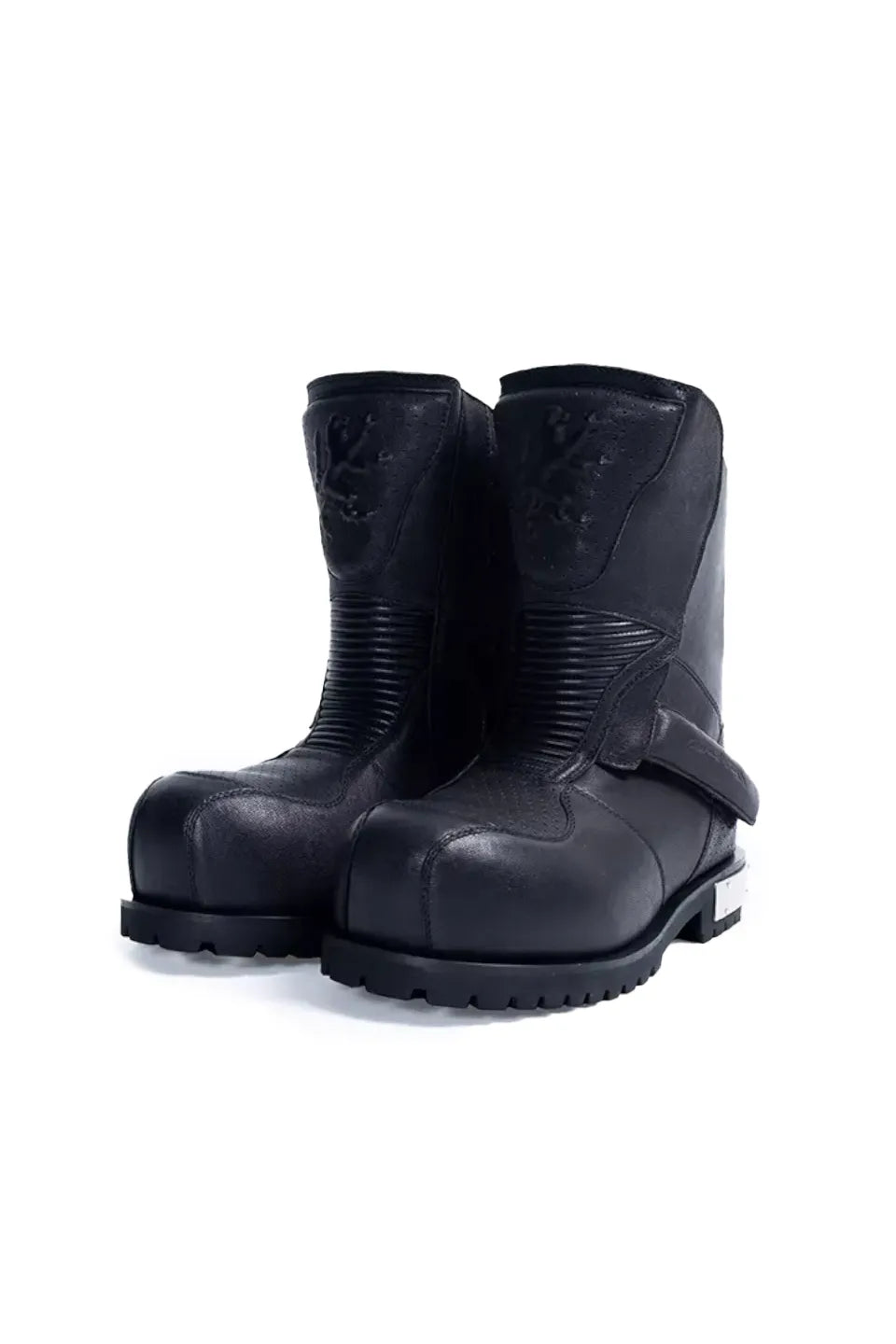 Armored Leather Mid Boots