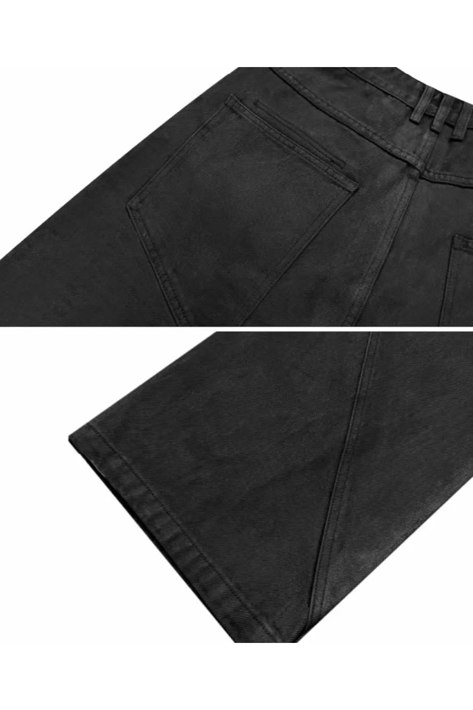 Biker Armor Studded Waxed Jeans