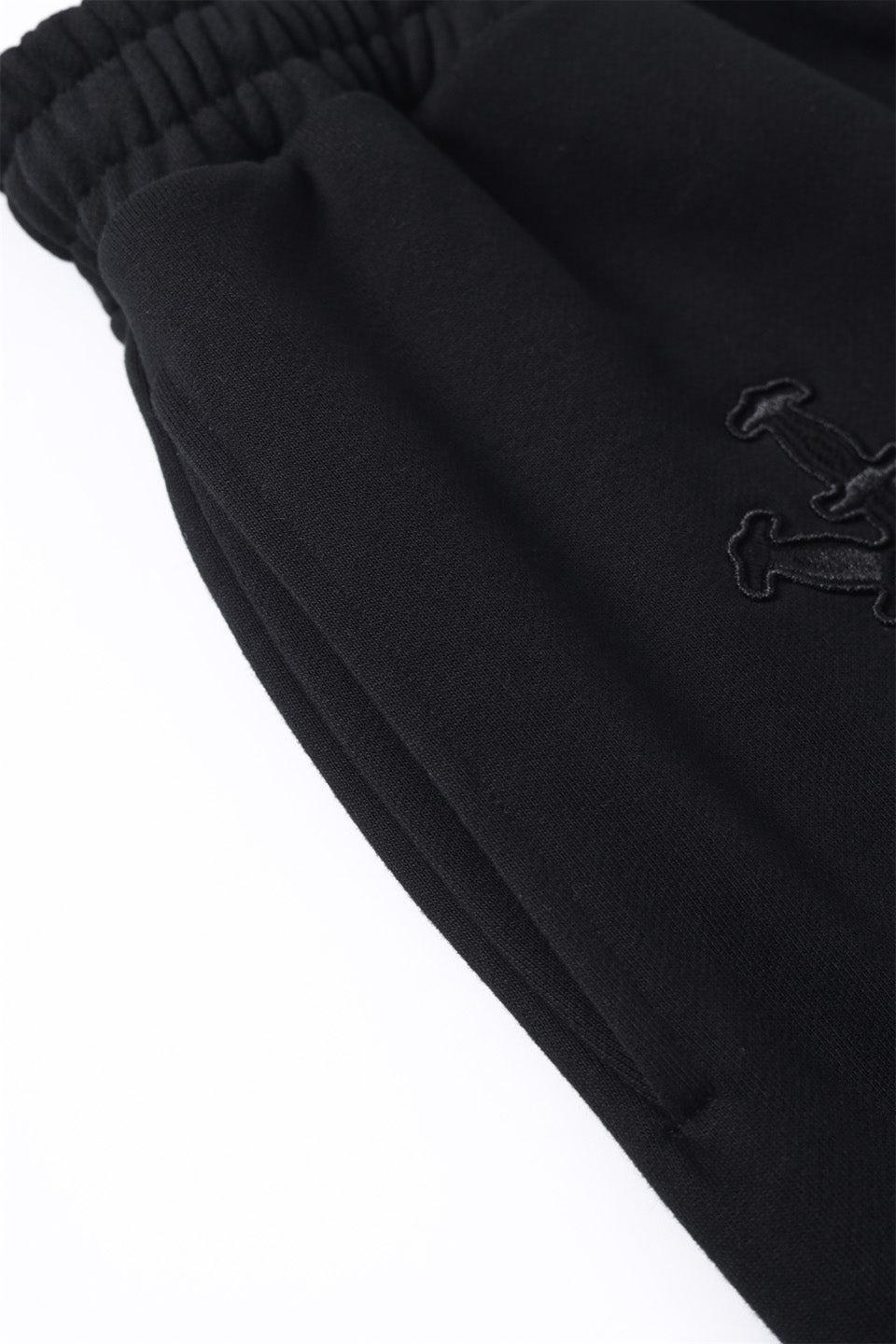 Black on Black Dagger Embroidery Jogger