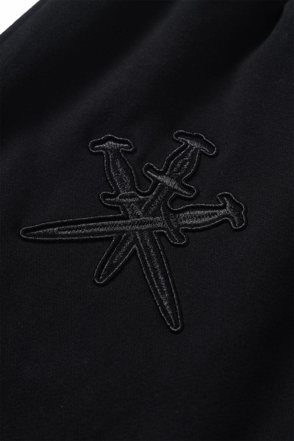 Black on Black Dagger Embroidery Jogger