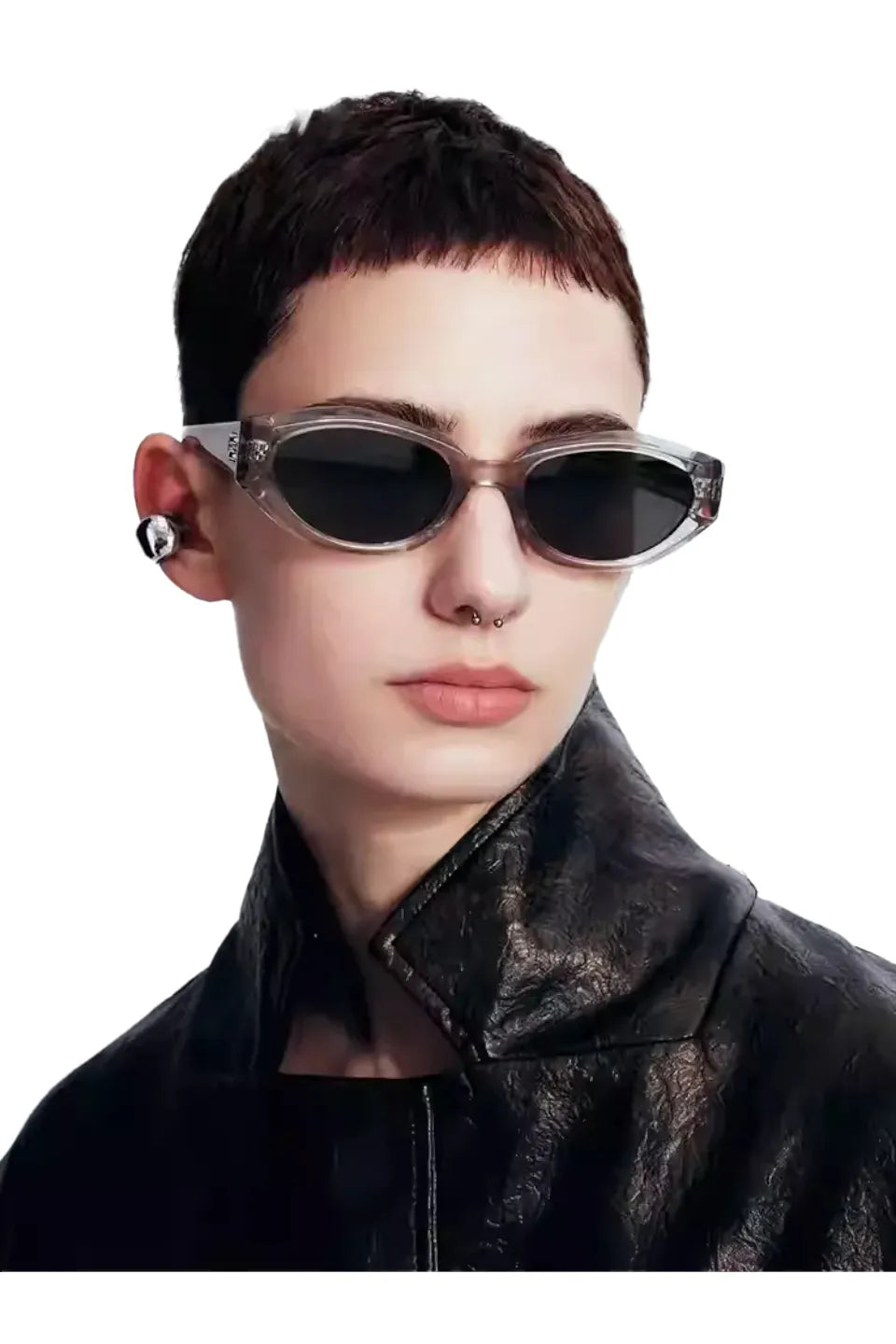 PLASTIC BRAIN プラスティックブレイン｜Block Oval Sunglasses