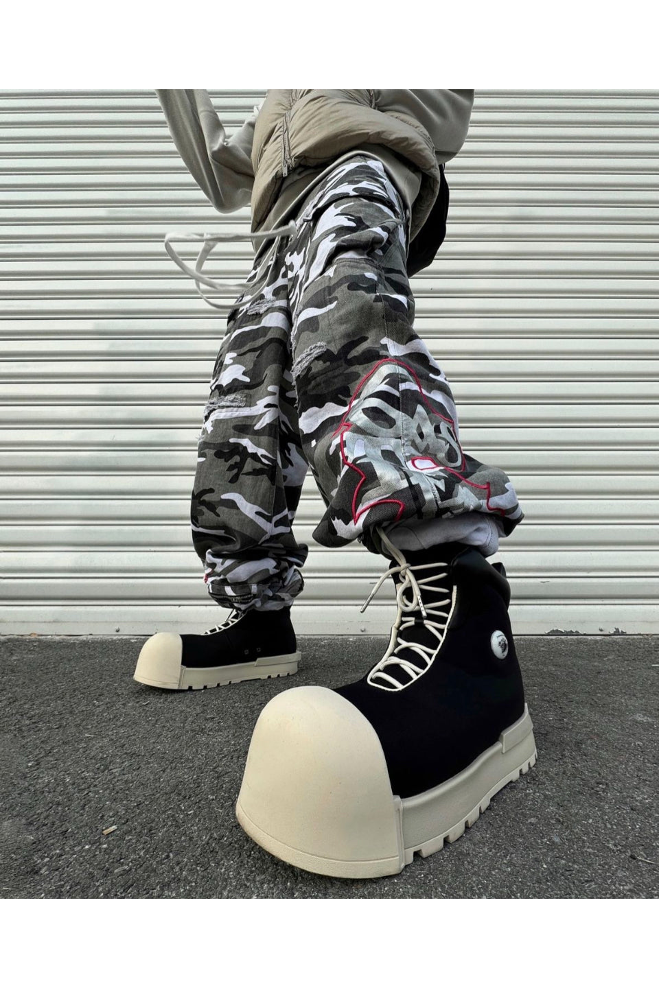 Bootleg Camo Cargo Pants