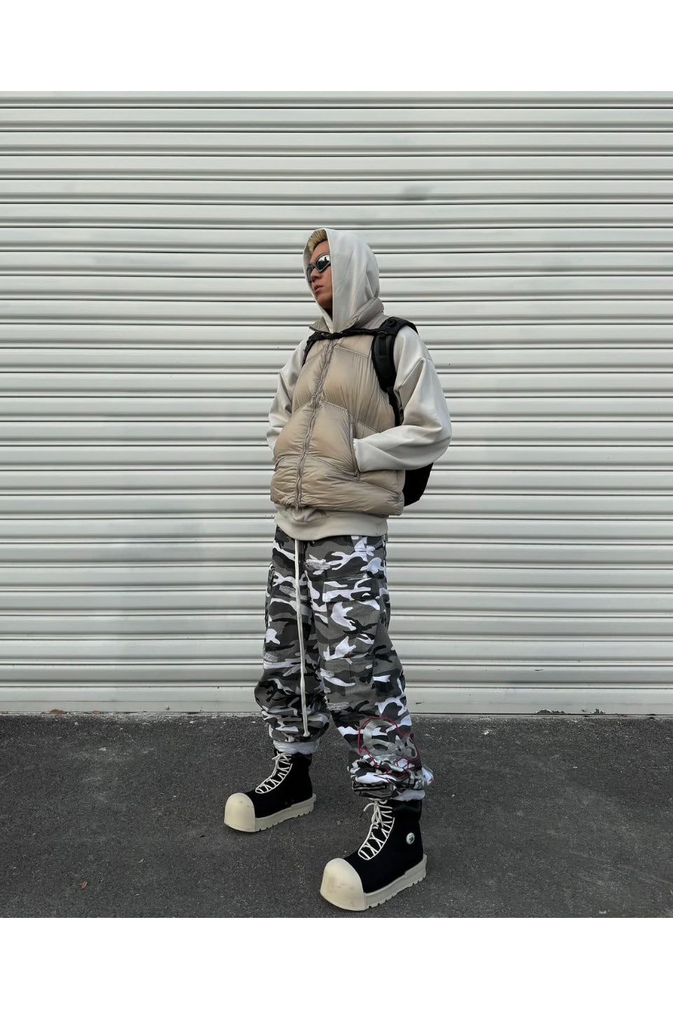 Bootleg Camo Cargo Pants