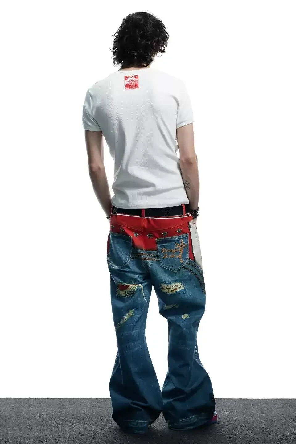 Bull Leopard Print Ripped Pants
