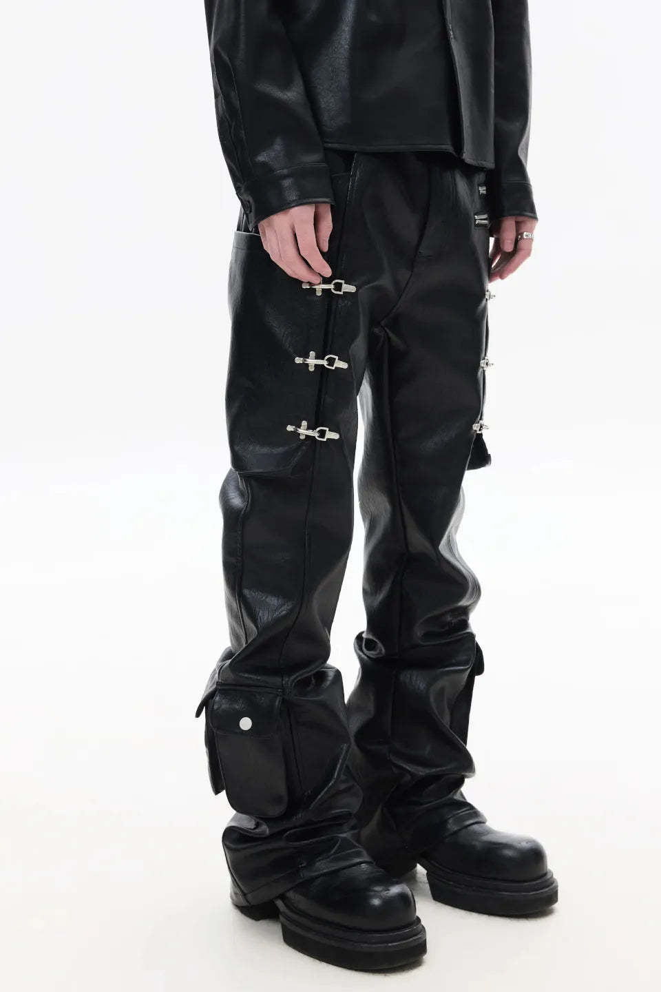 Bullet Flare Leather Pants