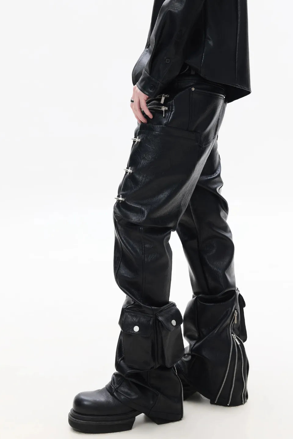 Bullet Flare Leather Pants