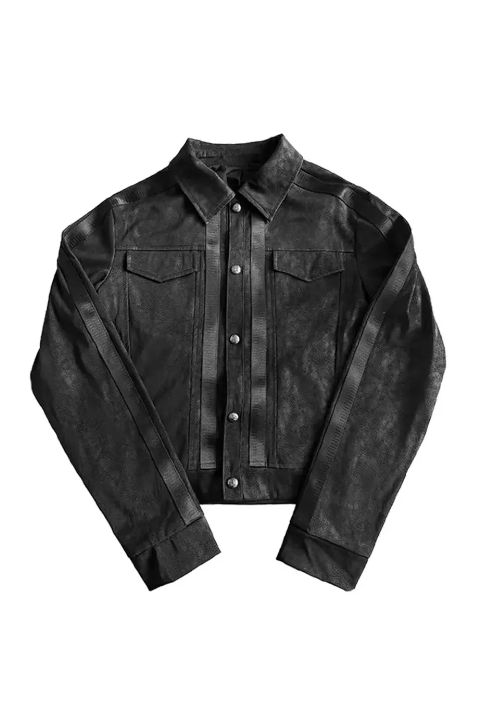 noEmosen | Caged Bird Vein Textured Leather Jacket noEmosen | Caged Bird Vein Textured Leather Jacket