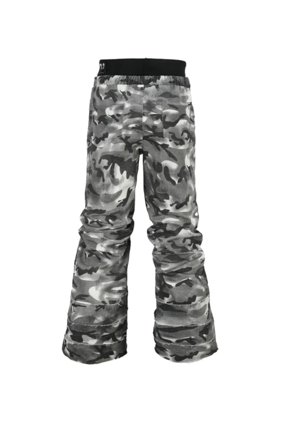 Camouflage Stained Double Waistband Trousers