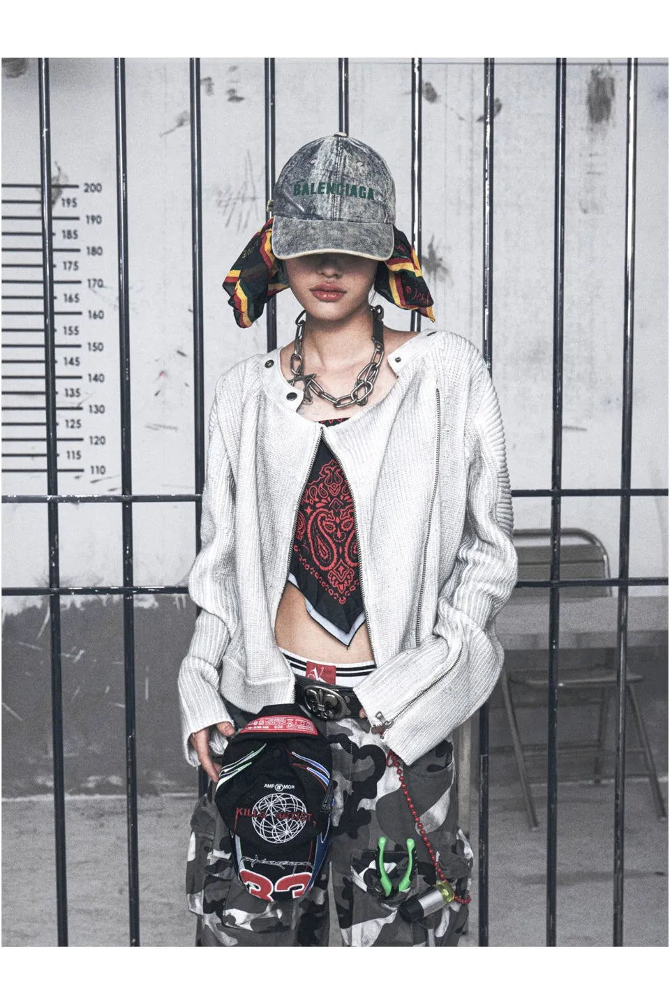 Cardigan Groove Zipper Knitted Sweater Jacket