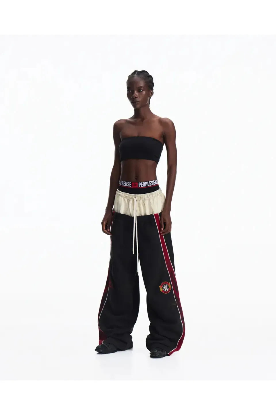 Contrasting Double Waistband Sweatpants