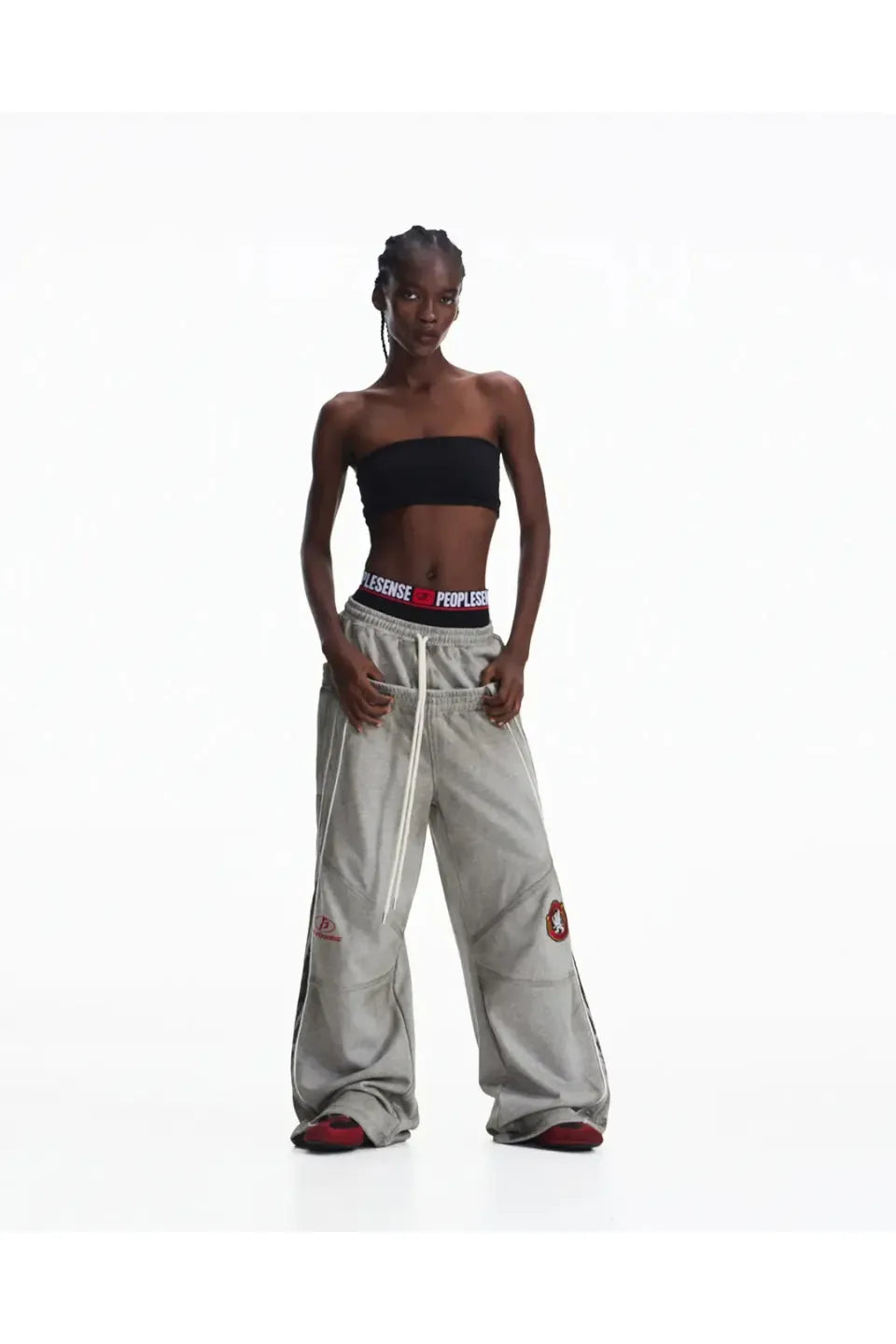 Contrasting Double Waistband Sweatpants