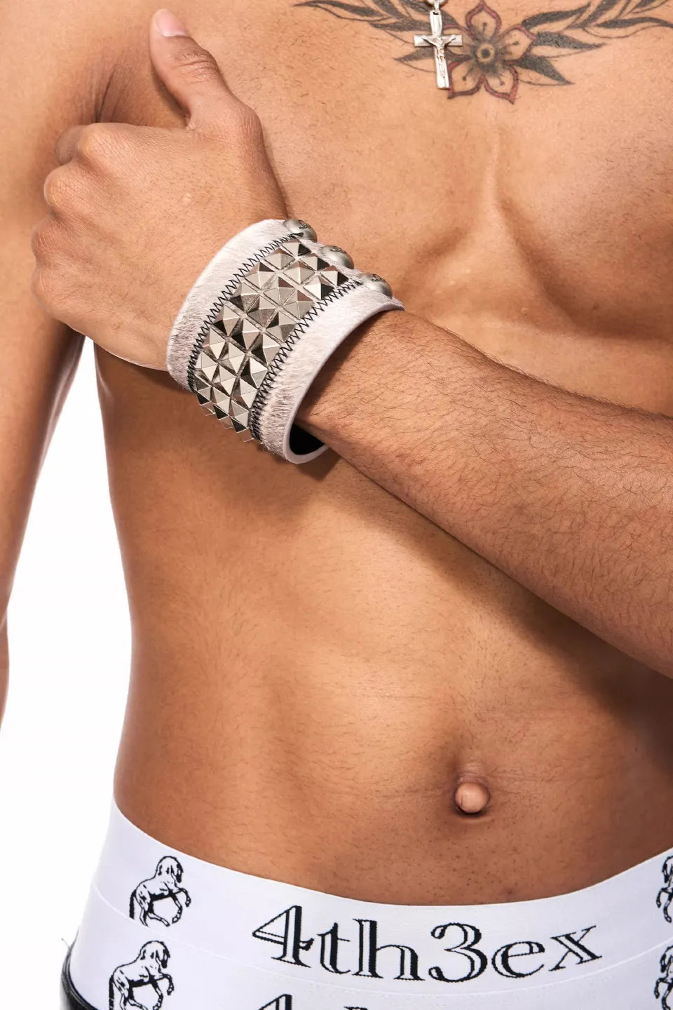 Cowhide Studded Bracelet