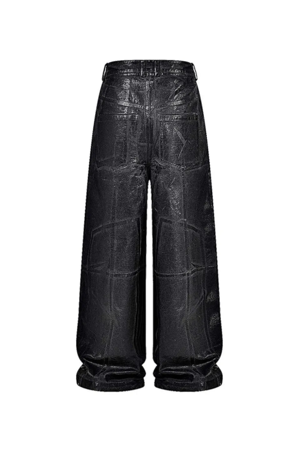 Crack Pattern Waxed Pants