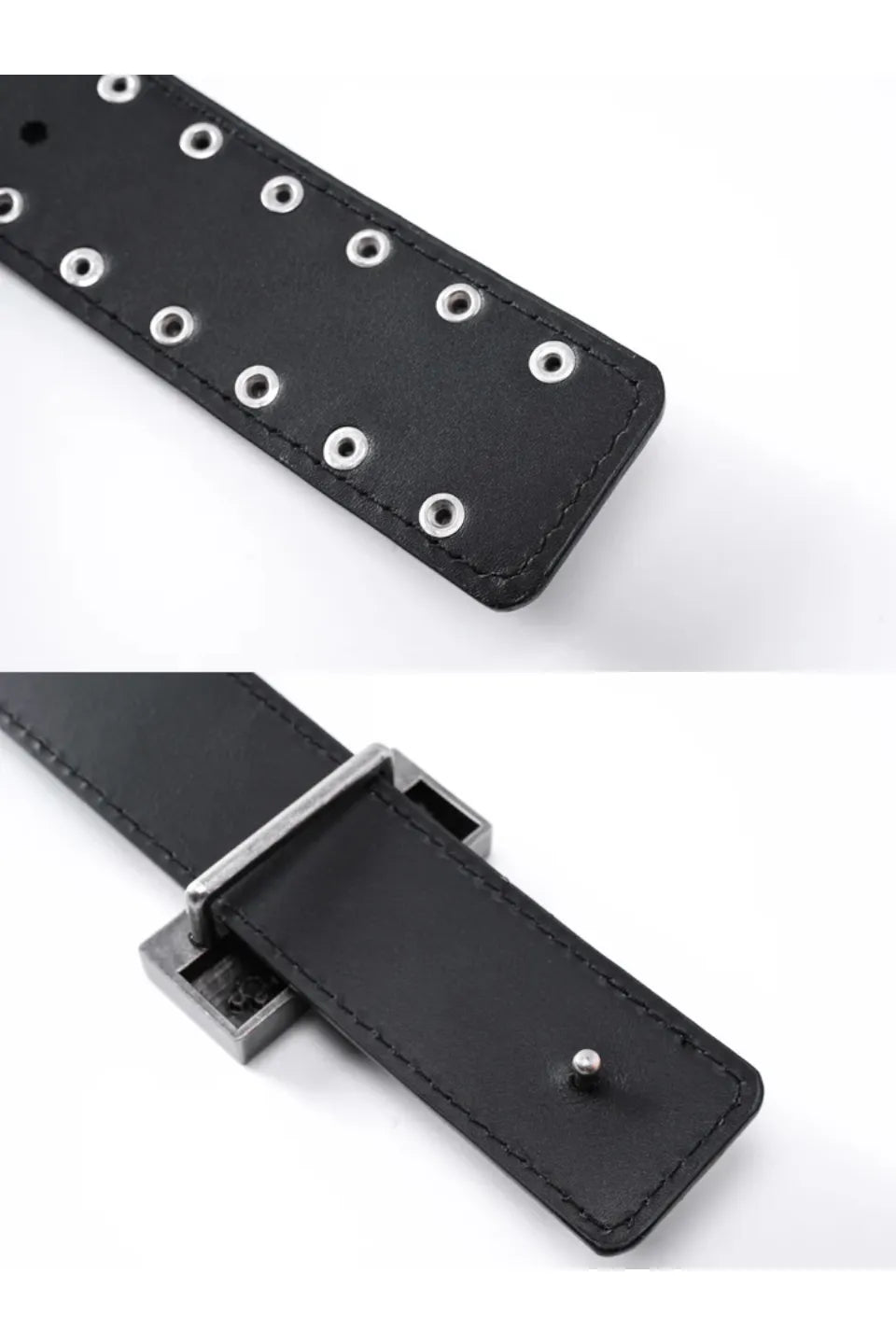╋ Cracked Leather Rivet Belt