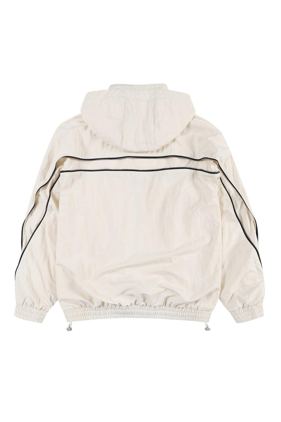Cream Tonal Zip Track Jacket