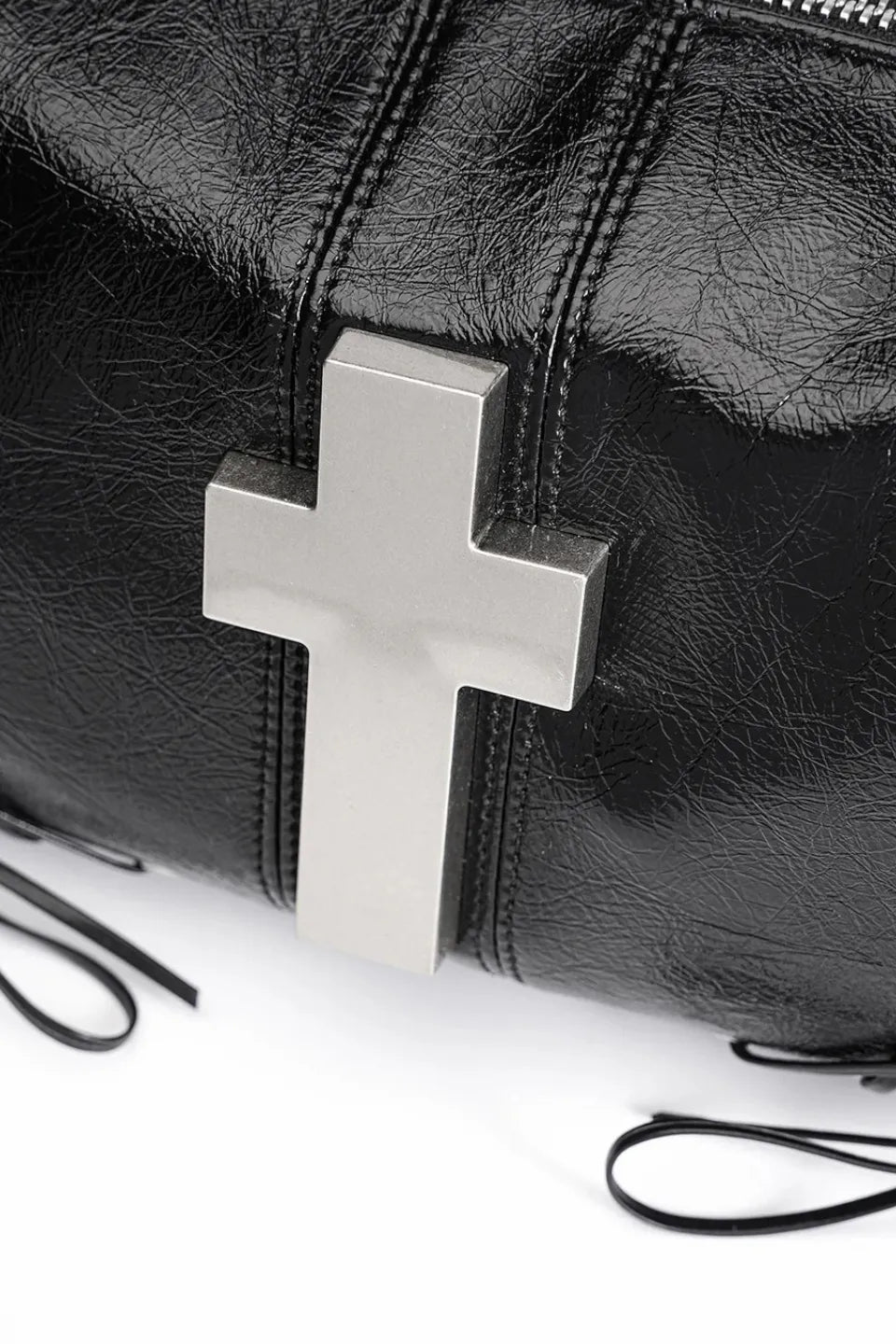 Cross Lace Up Shoulder Bag