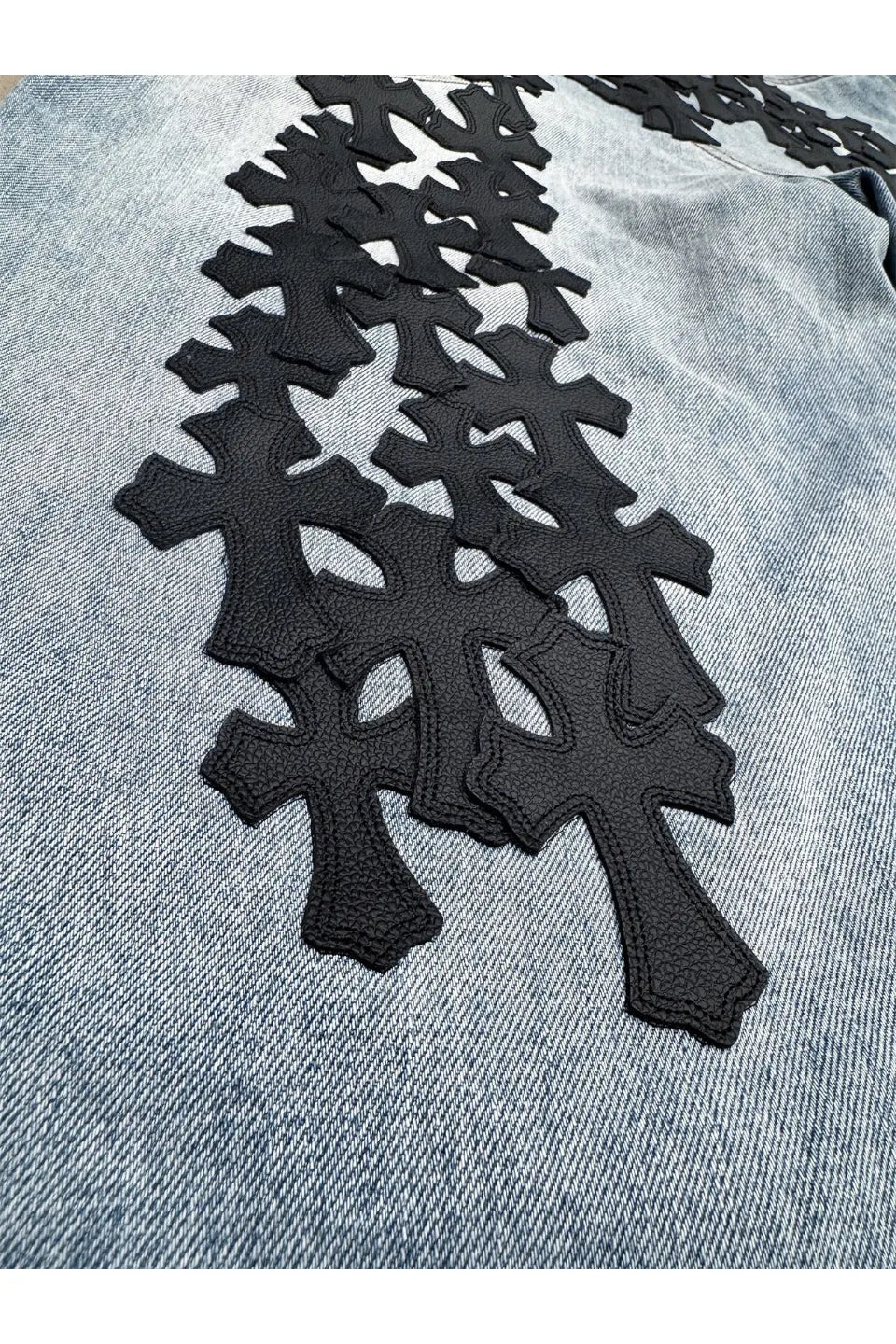 Cross Patch Art Baggy Denim