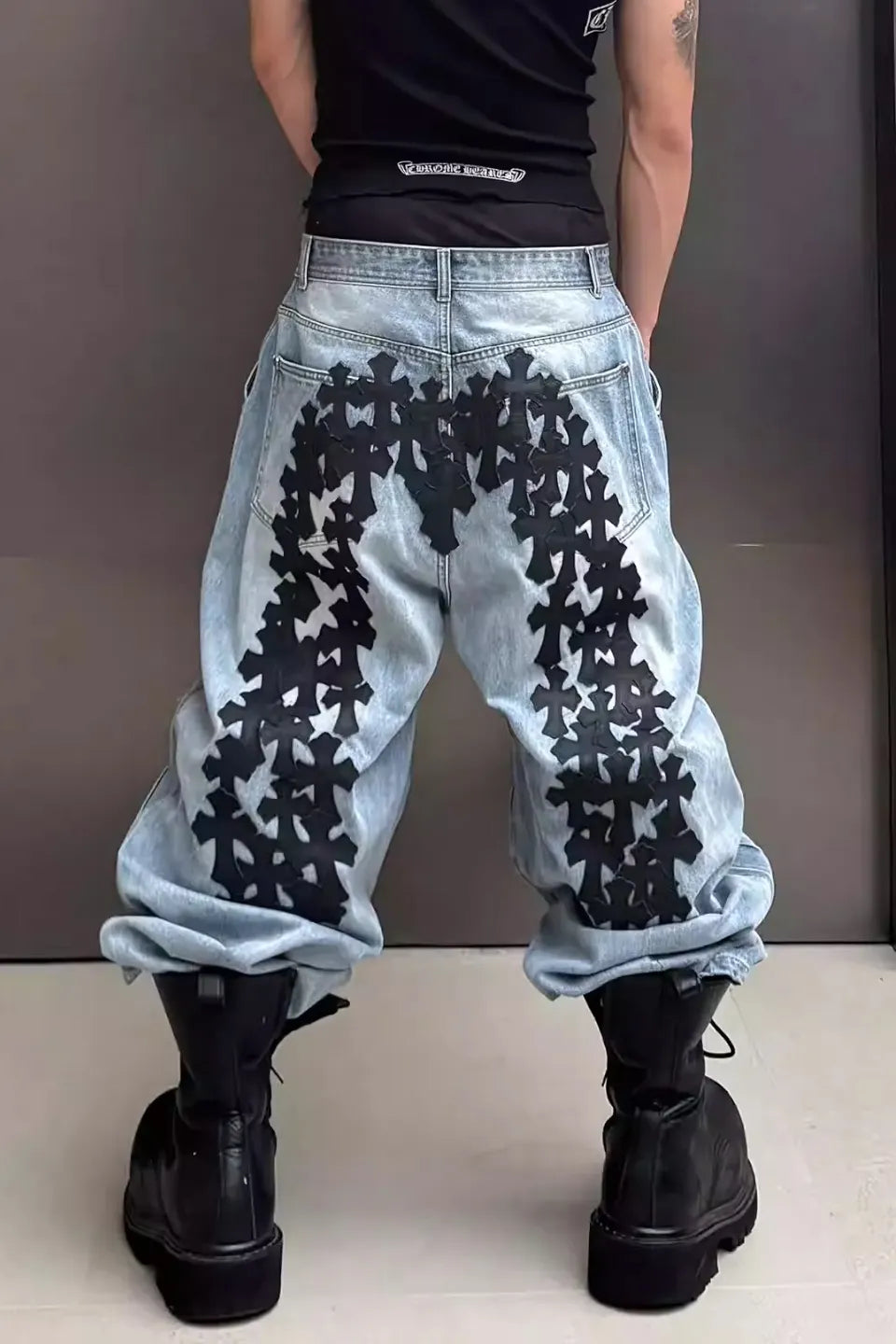 【RYE CHASIN】 CROSS PATCH ART BAGGY DENIM RYE CHASIN | Cross Patch Art Baggy Denim クロスパッチ バギー