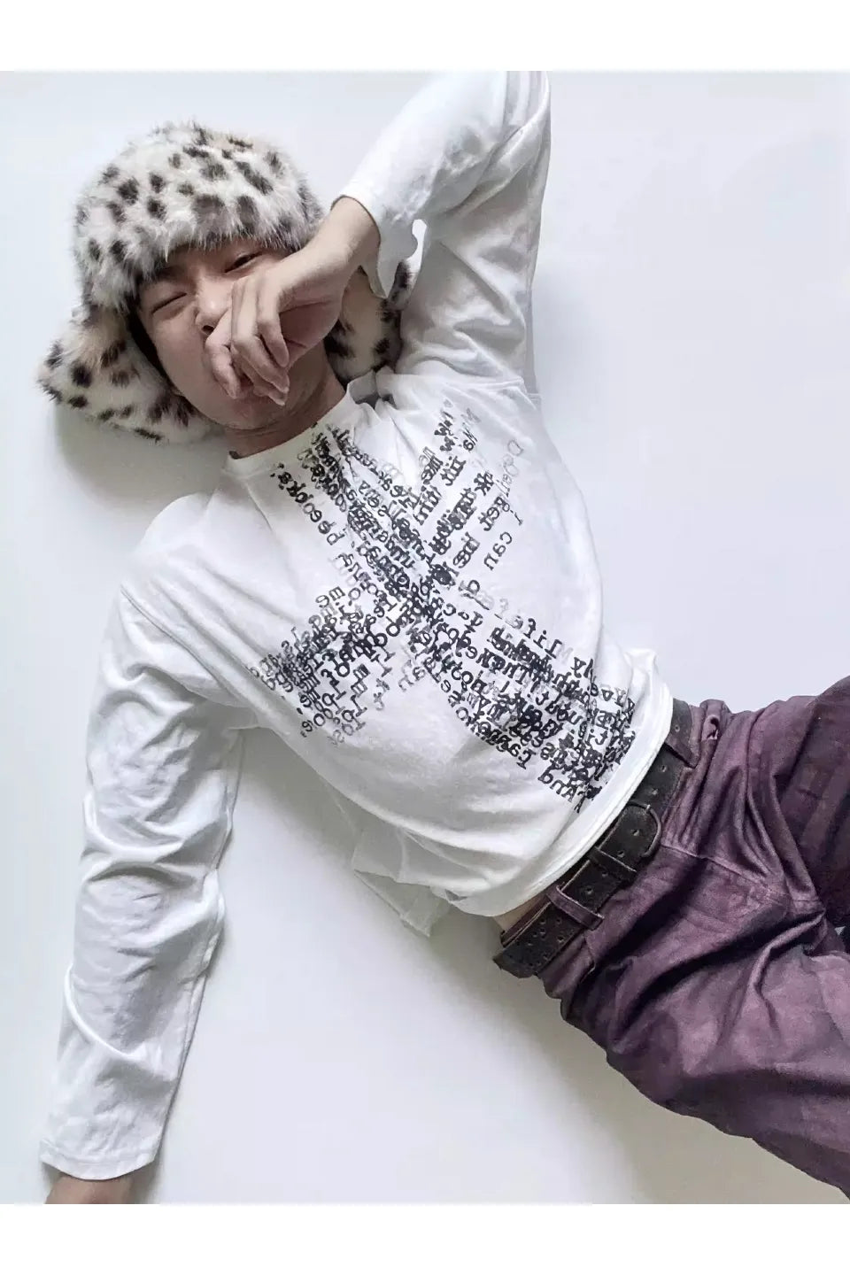 Cross Printed Long Sleeve