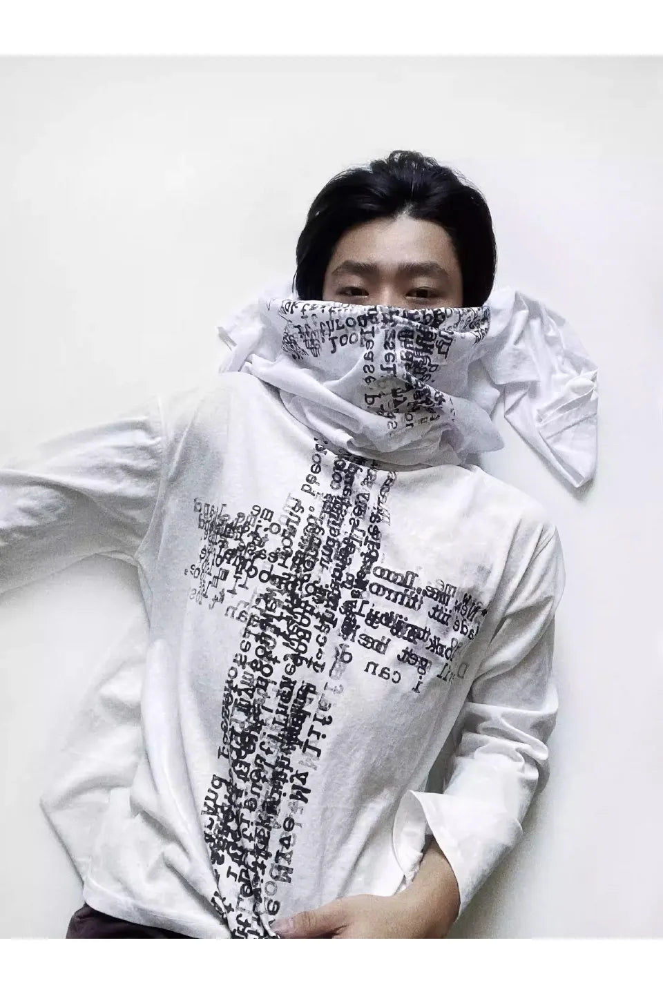 Cross Printed Long Sleeve