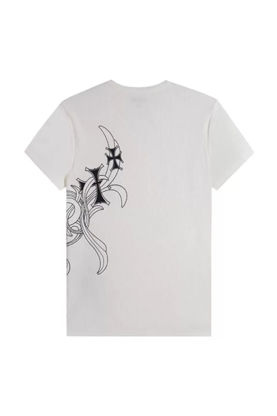 Cross Side Graphic Slim T-shirt
