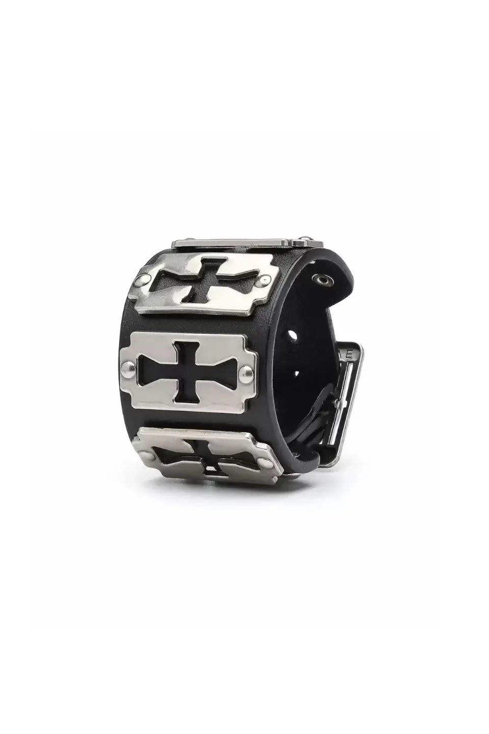Cross Blade Leather Bracelet