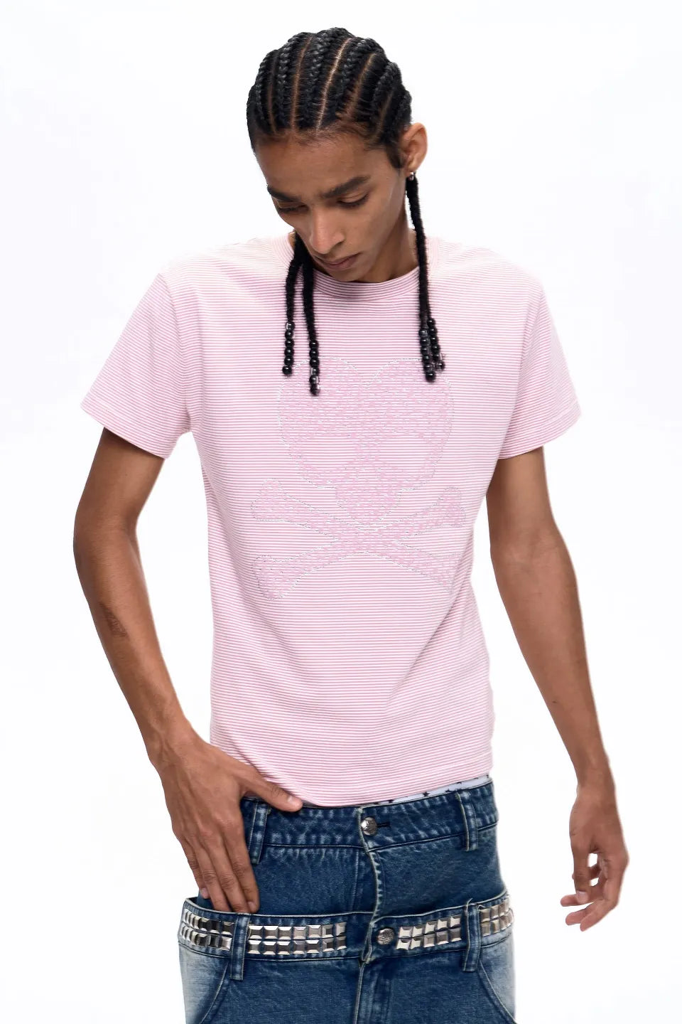 Crystal Skull Striped T-shirts