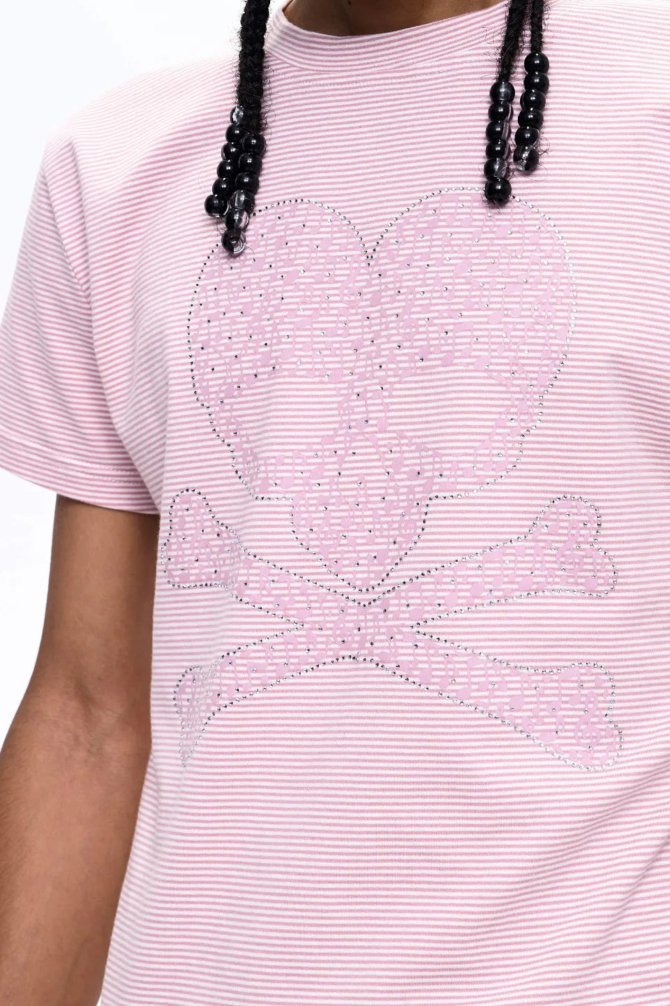 Crystal Skull Striped T-shirts