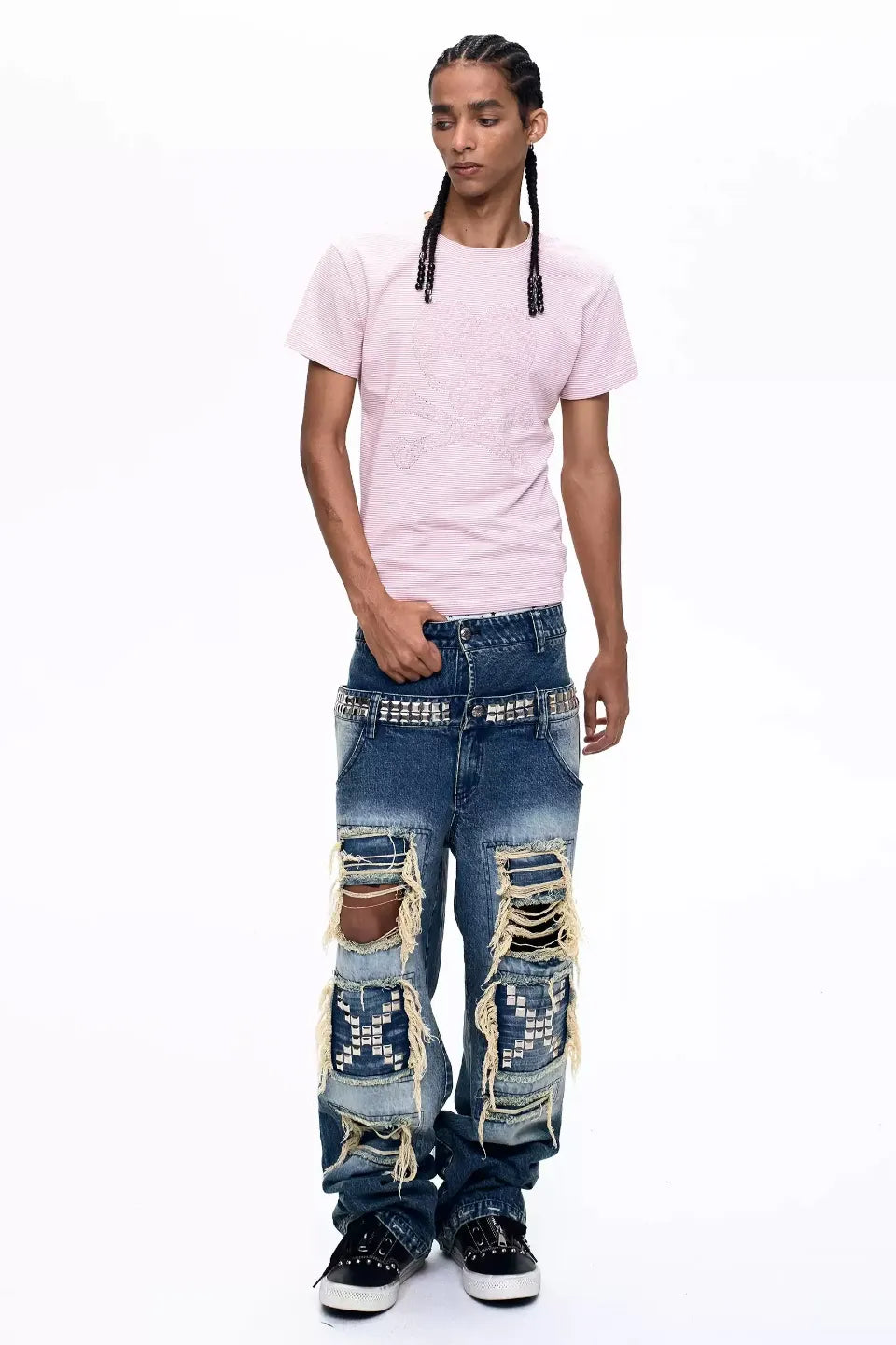 Crystal Skull Striped T-shirts