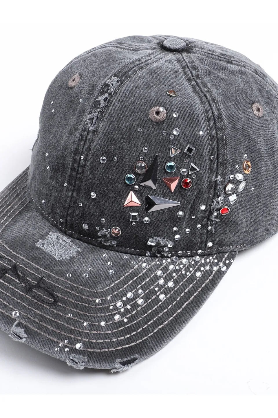 Crystallized Distressed Cap