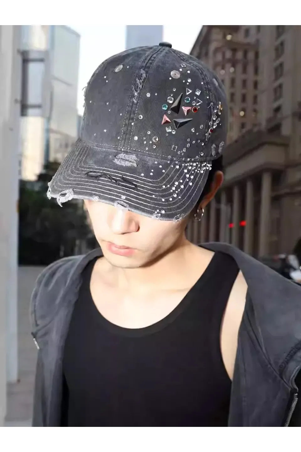Crystallized Distressed Cap