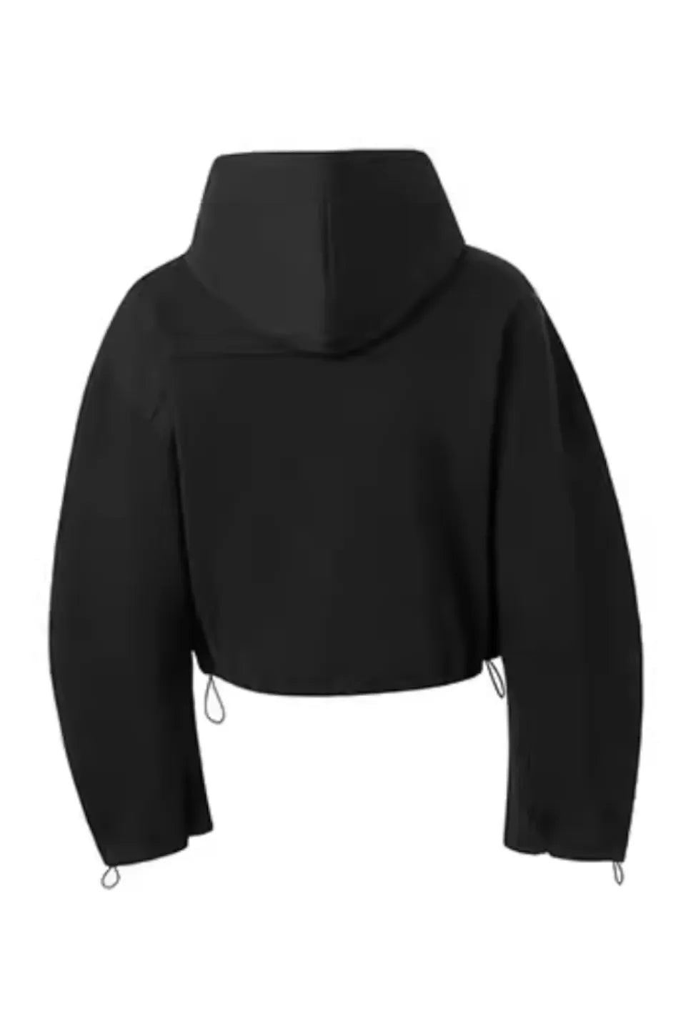 Curved Sleeve Asymmetric Zip Hoodie
