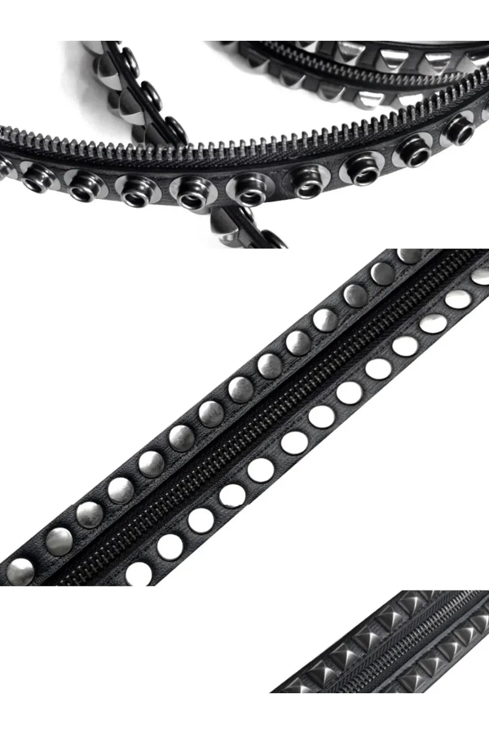 Dark Punk Studded Snap Waist Belt