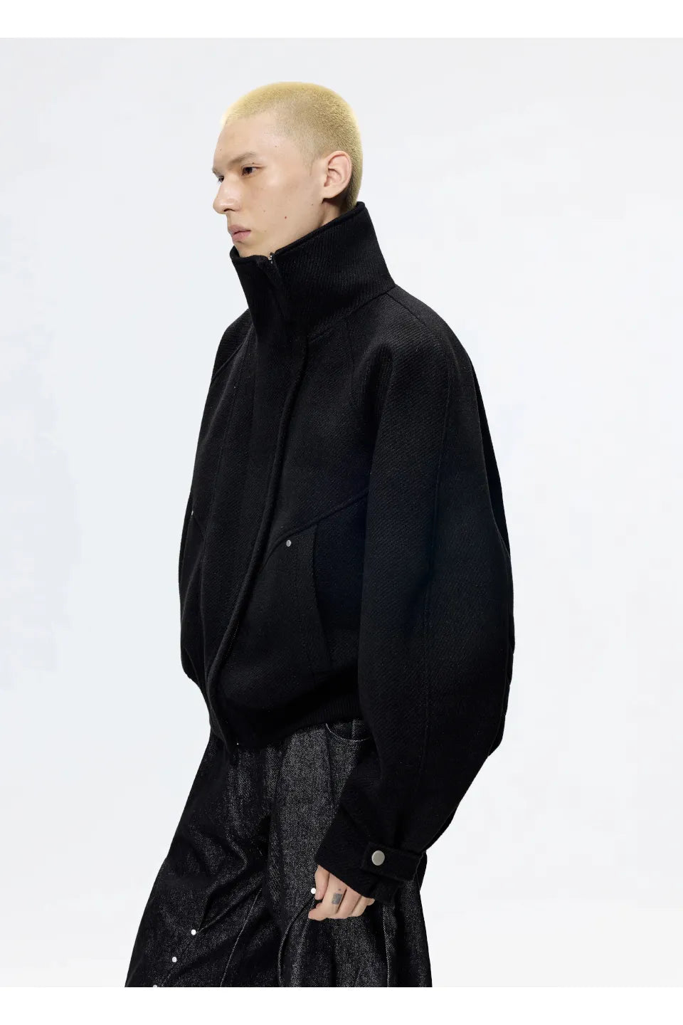 Deconstruct Slant Wool Coat