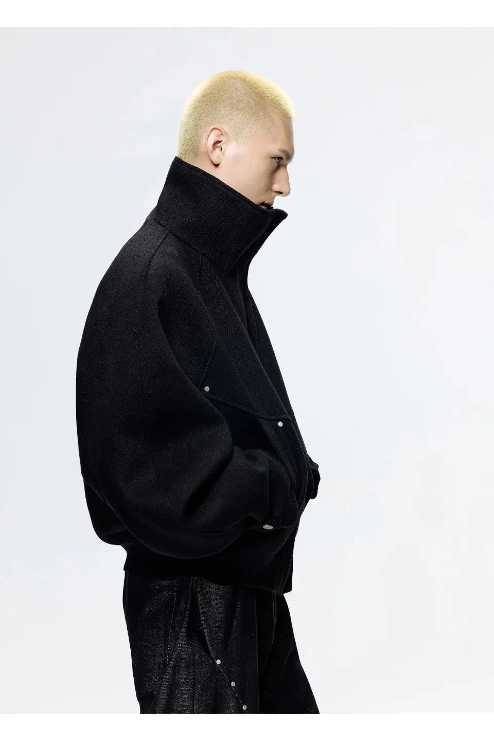 Deconstruct Slant Wool Coat