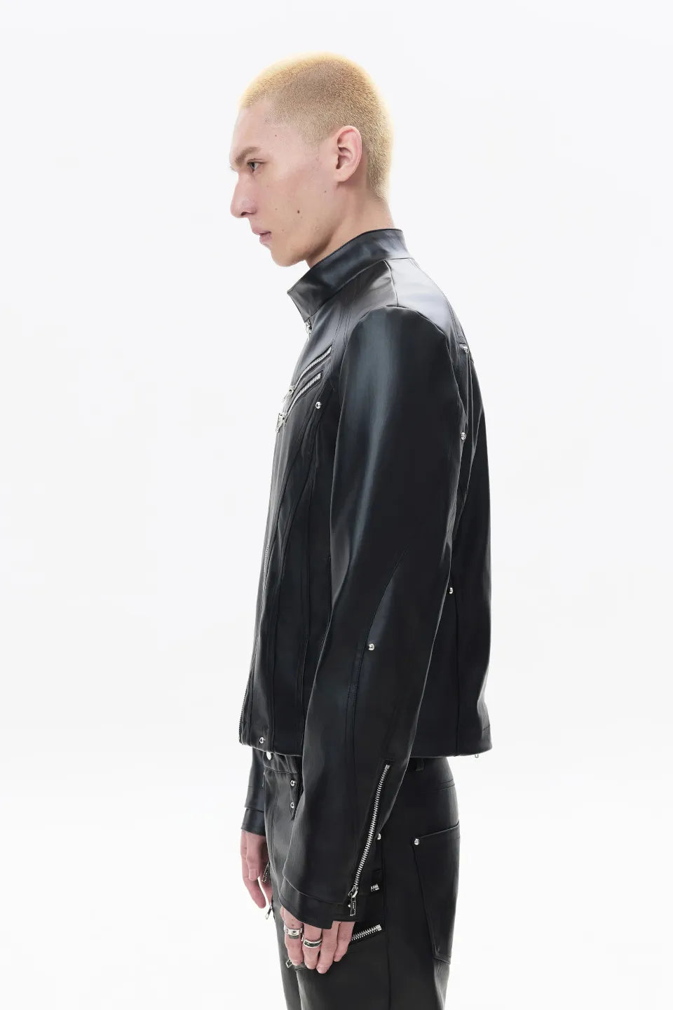 Deconstruct Zip Biker Jacket