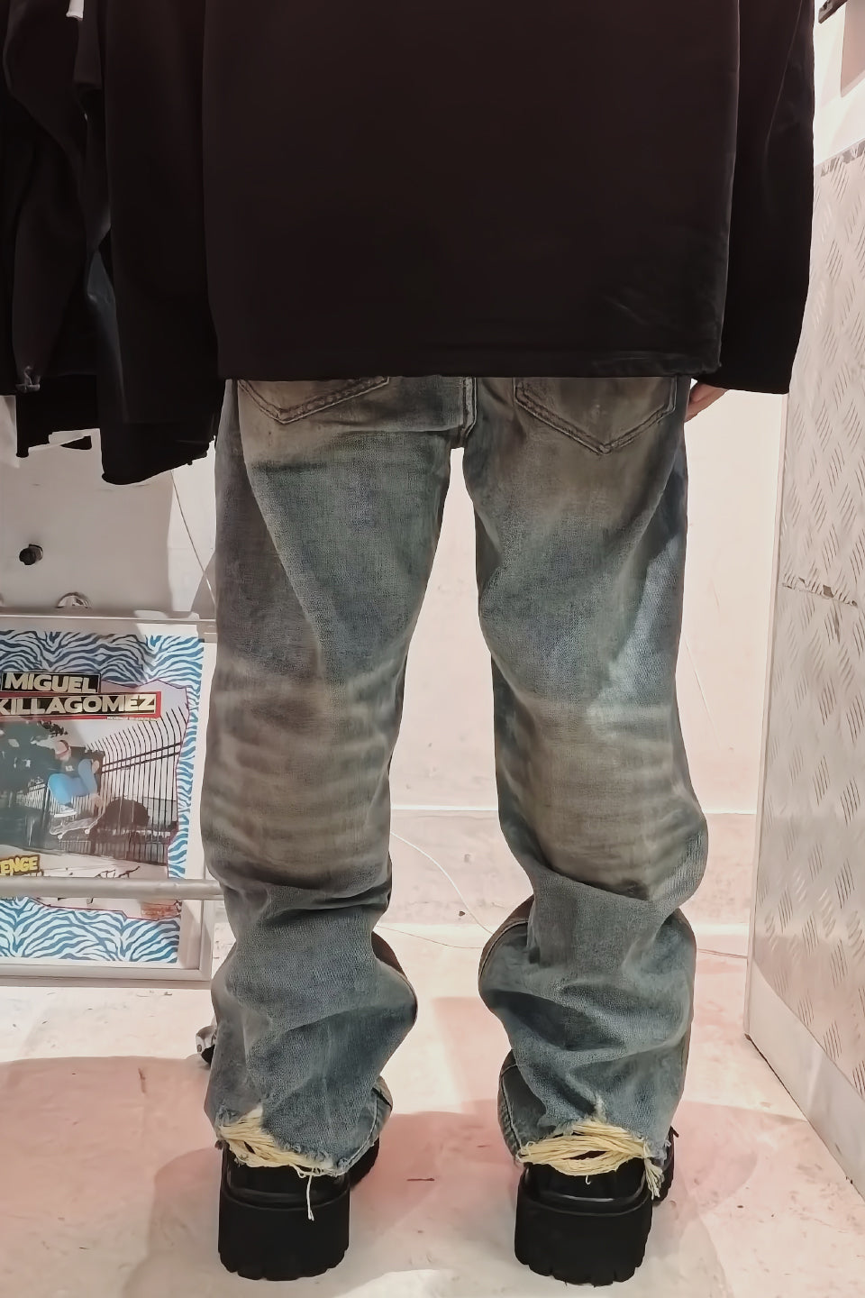 Destroy Wash Denim Pants